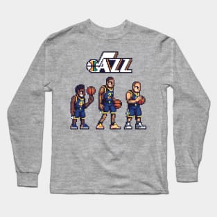 Pixel Utah Jazz Long Sleeve T-Shirt